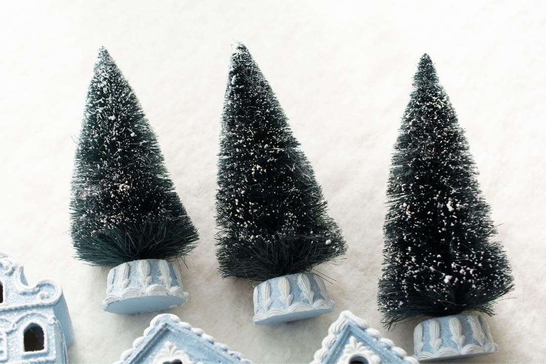 完売貴重　レアハルモニア　ウインターブルービレッジオブジェ6点セット（R）