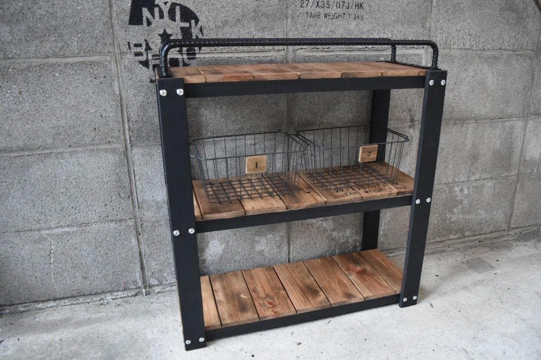 【かごつき】 男前インテリア　アイアンバーラック　植物　インダストリアル　602