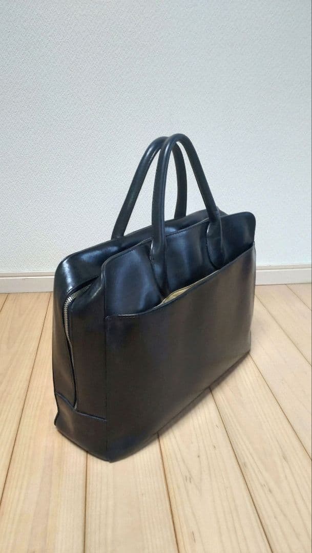 ラルフローレン 黒 レザー ビジネスバッグ