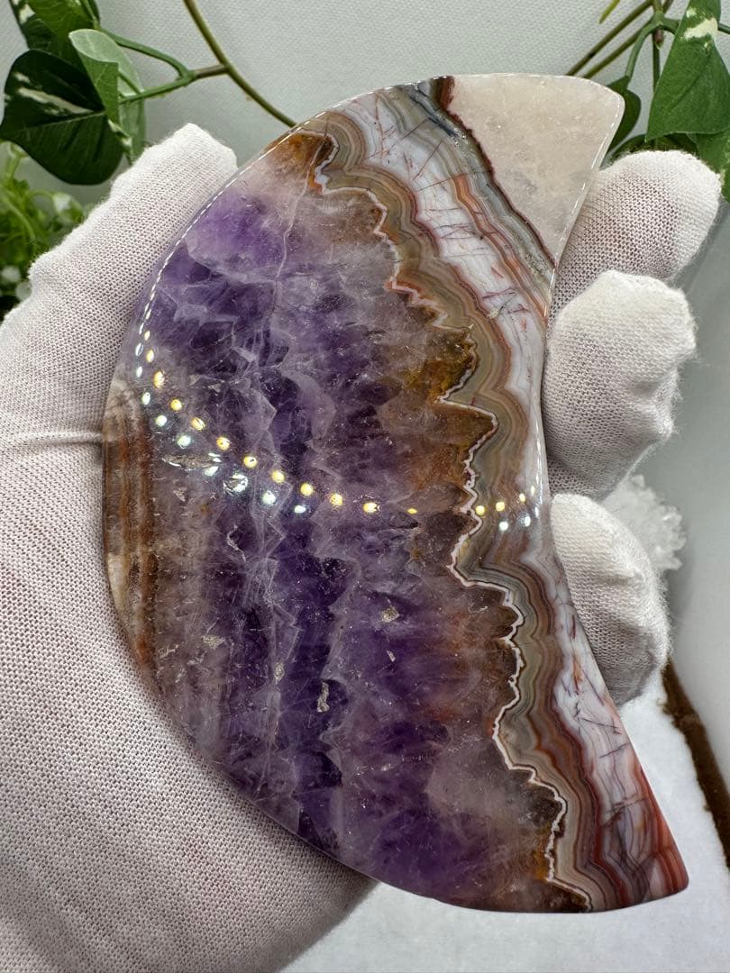 メキシコ瑪瑙アメジスト共生♡月No121