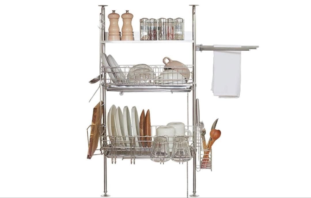 【uru】LOWYA 水切りラック　デラックスタイプ