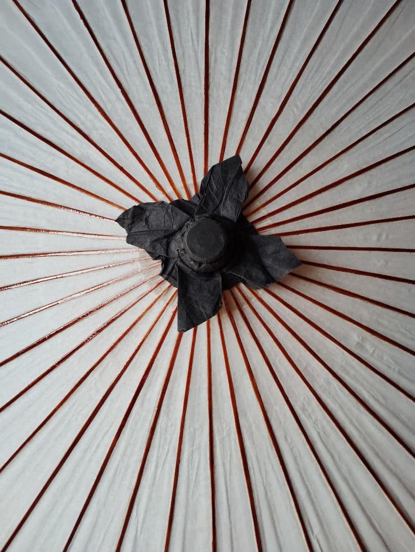 舞踊用小番傘蛇の目傘白