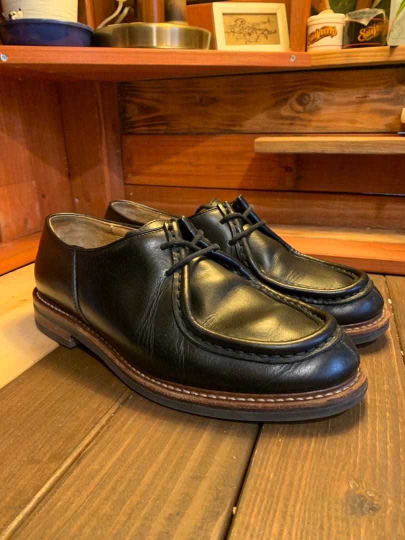 Anchor Bridge チロリアンシューズ　黒レザー 26〜26.5相当