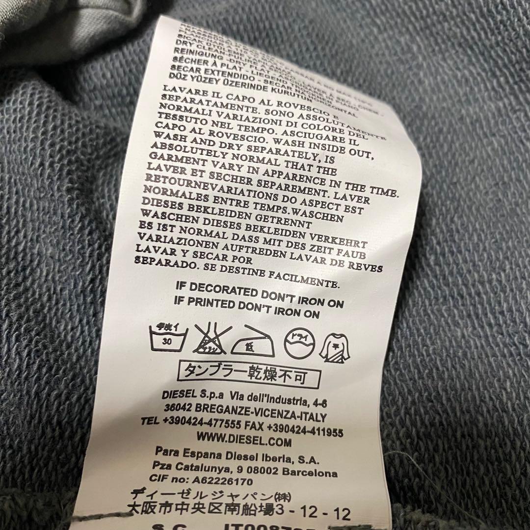 a9 未使用品　DIESEL USED加工　スウェット素材モッズコート　濃灰　S