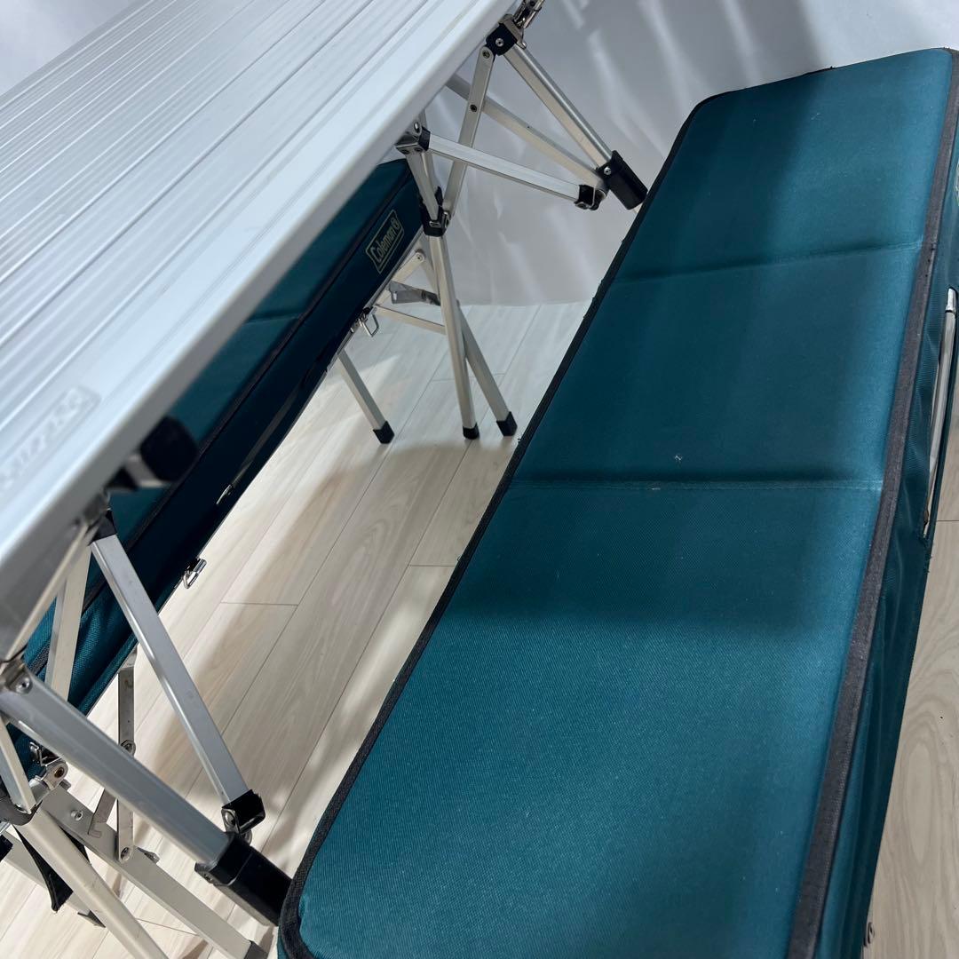 コールマン　テーブルベンチセット　折りたたみアウトドアテーブル　アルミ製