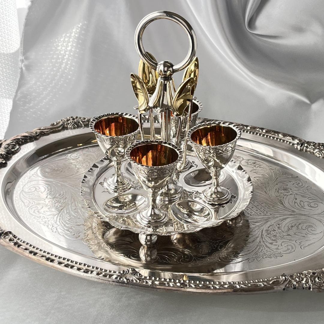 【DANIEL ARTER】 エッグセット エッグカップ / スプーン 豪奢！！