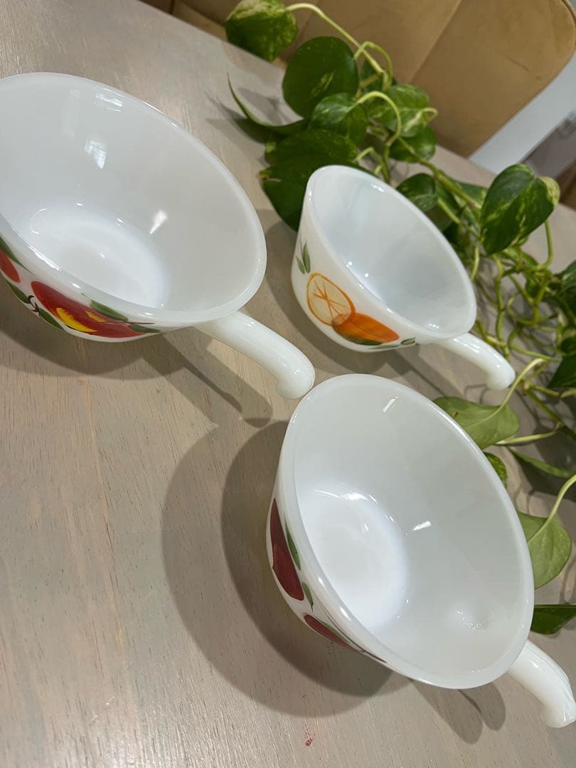 ファイヤーキング　ゲイファド　シリーズ　スープボウル　オレンジ　プルーン　リンゴ