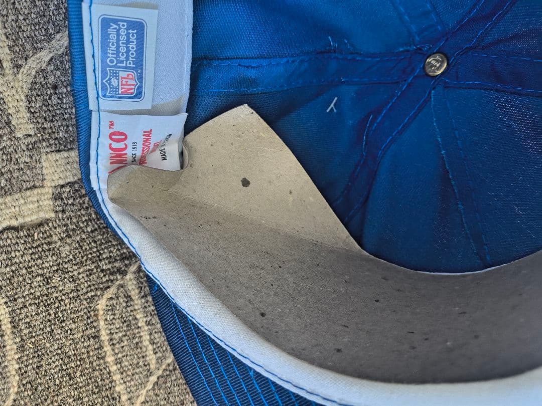 【デッドストック】デトロイトライオンズ キャップ 青 ANNCO製 NFL公式品