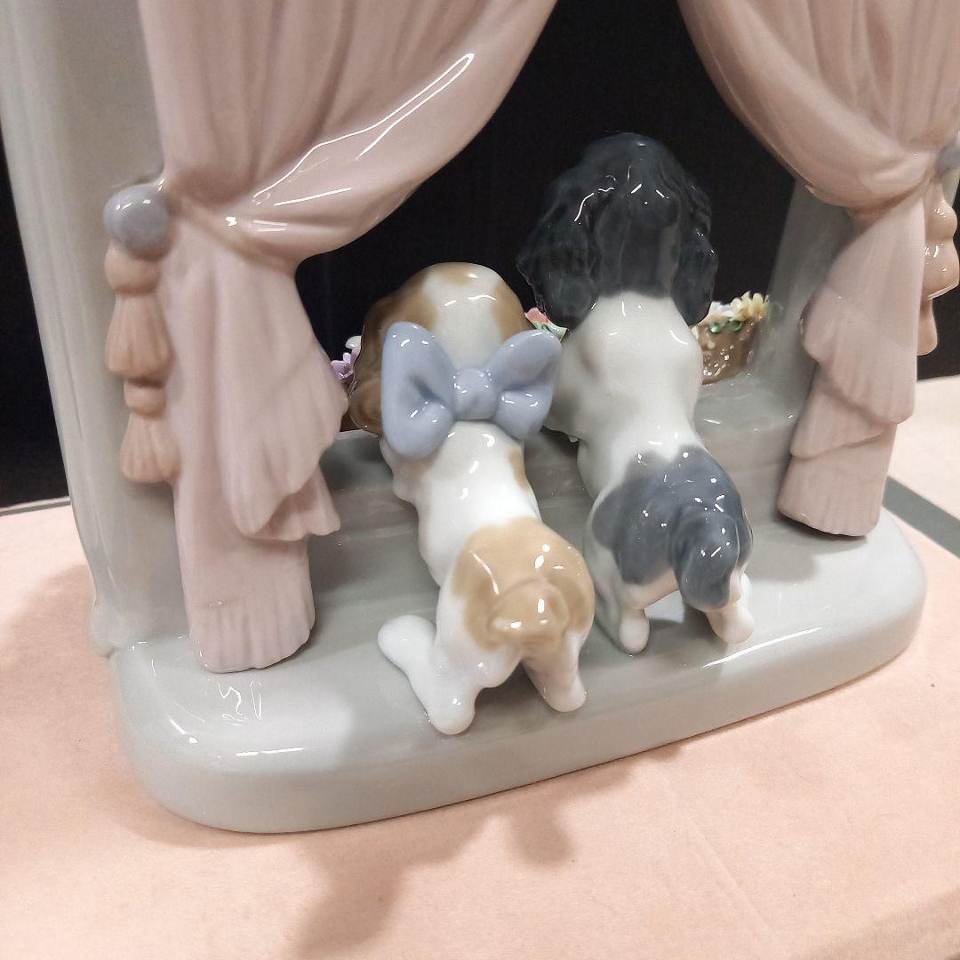 LLADRO リヤドロ 可愛いながめ ガラスケース付き 一部欠けあり