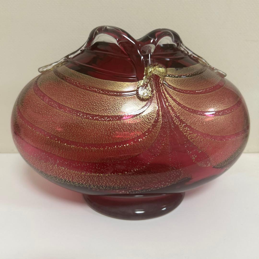 津軽びいどろ　金花　花器