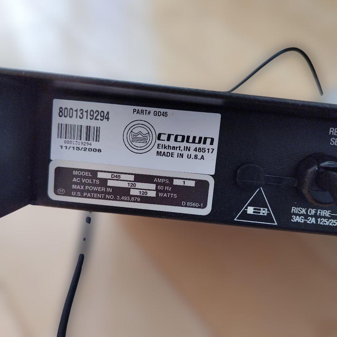 crown D-45 パワーアンプ