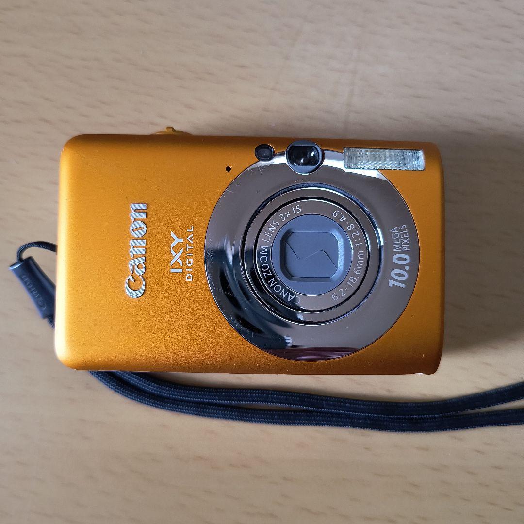 Canon IXY DIGITAL 110IS オレンジ 純正皮ケース付 動作品