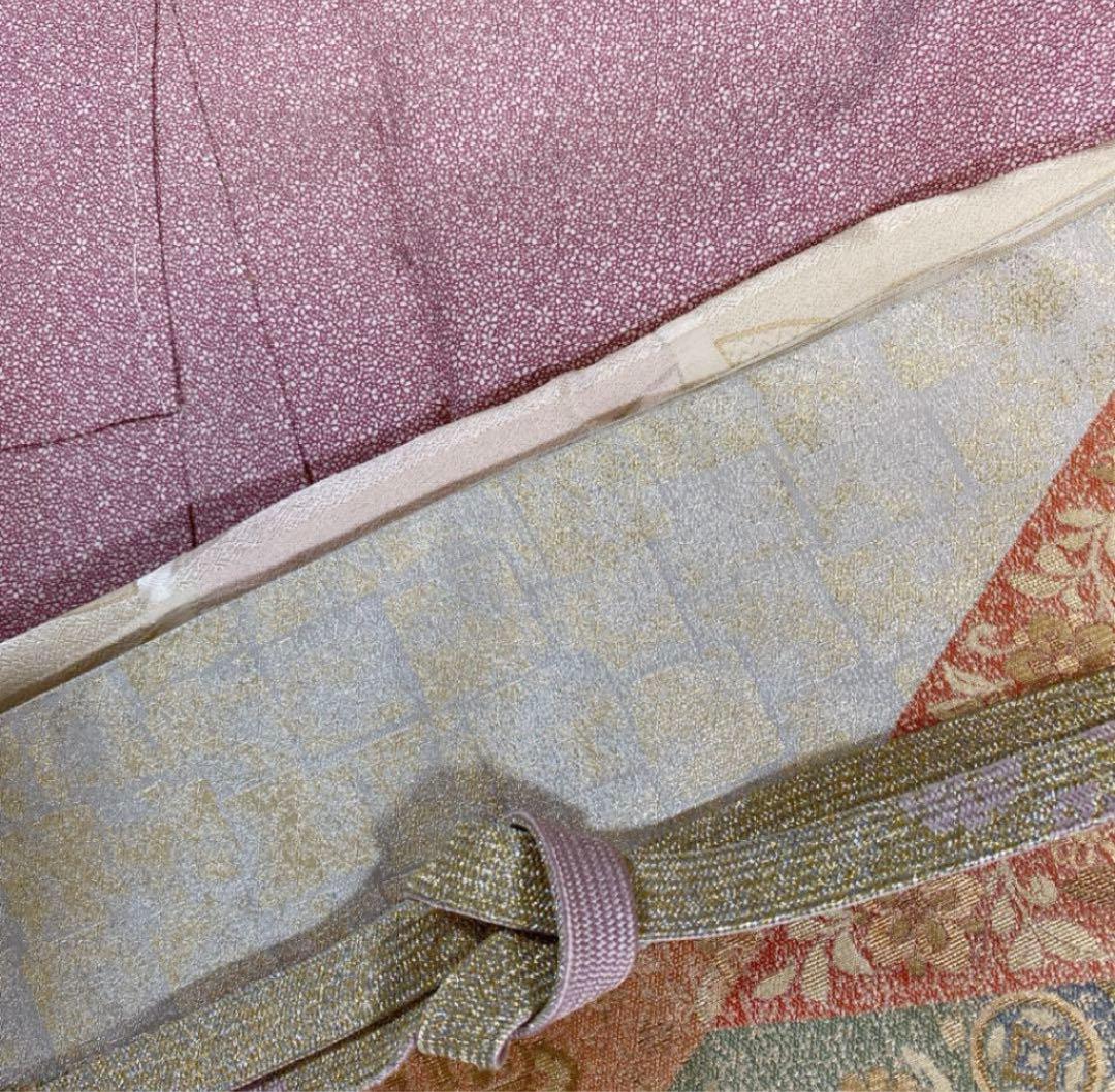 ★着回し自在★小桜柄　江戸小紋★裄69 丈長★藤三郎　帯★美品帯あげ帯じめ付き★