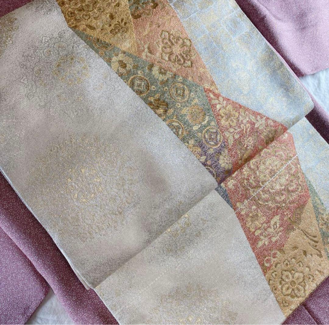 ★着回し自在★小桜柄　江戸小紋★裄69 丈長★藤三郎　帯★美品帯あげ帯じめ付き★