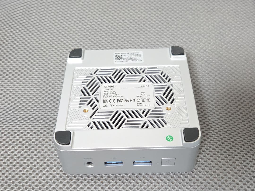 NiPoGi Intel N150 ミニPC メモリ16GB SSD 512GB