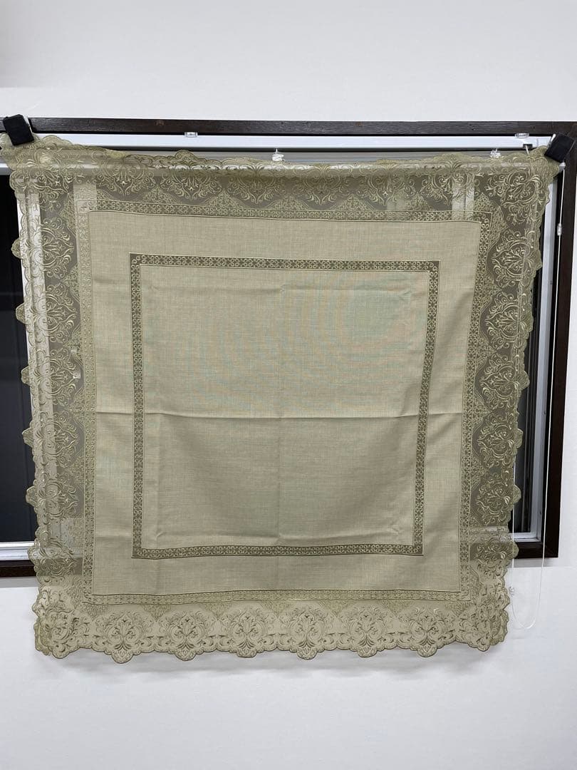 【新品美品 一点物希少】F&L ゴールドレースクロス テーブル アンティーク