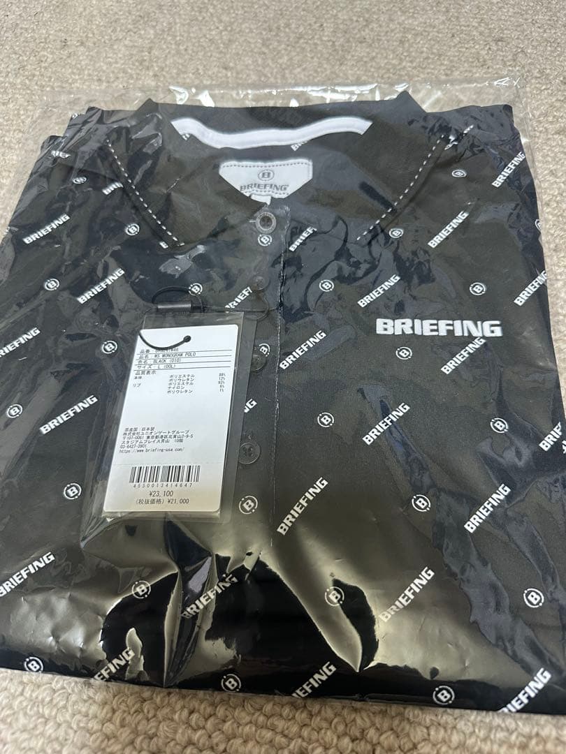 新品　ブリーフィング　モノグラム　ポロシャツ　レディース　L