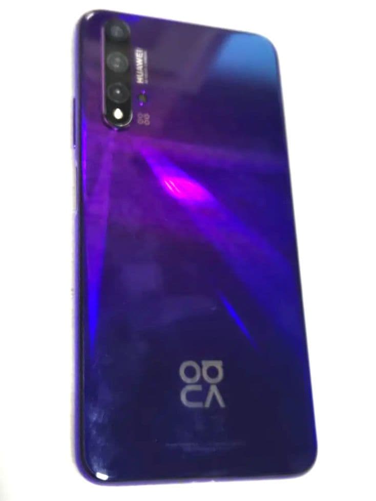 ★HUAWEI nova 5T 本体 箱 純正充電器 ケーブル付 BT新品 紫