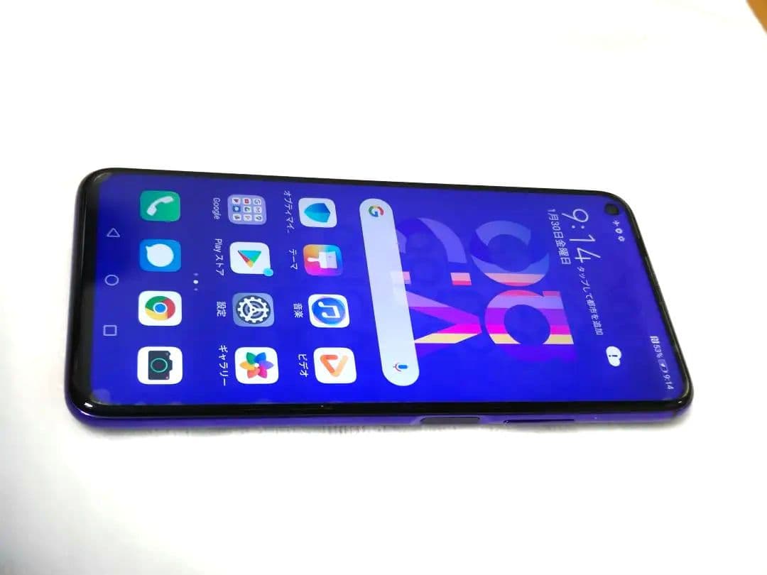 ★HUAWEI nova 5T 本体 箱 純正充電器 ケーブル付 BT新品 紫