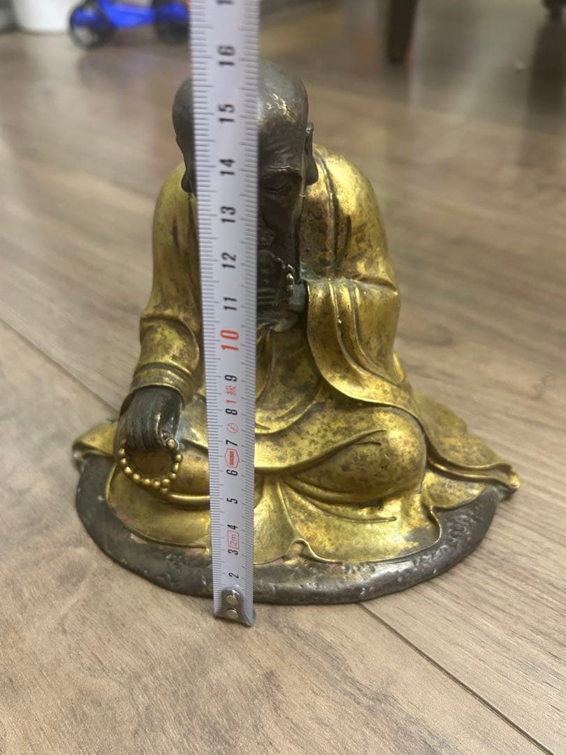 銅金羅漢坐像，中国古董
