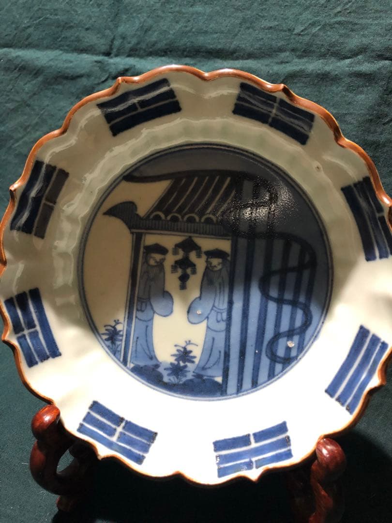 古伊万里　皿　人物　アンティーク　インテリア