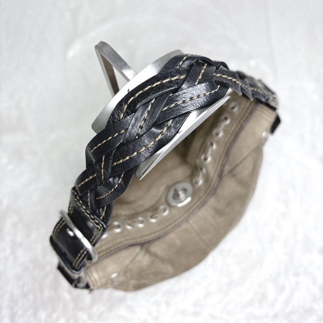 COACH コーチ　スエード ターンロック金具　ショルダーバッグ y2k