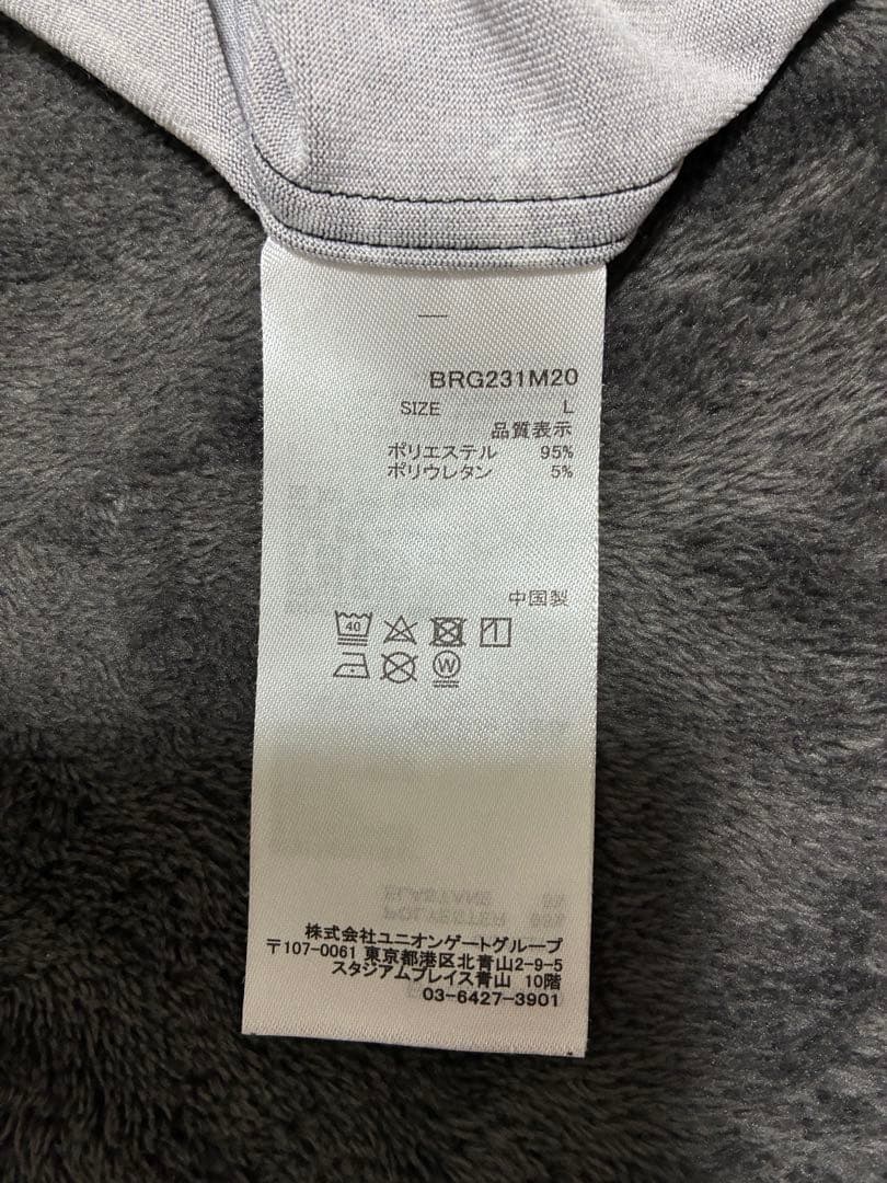 ブリーフィング BRIEFING 半袖シャツ　サイズＬ　モックネック