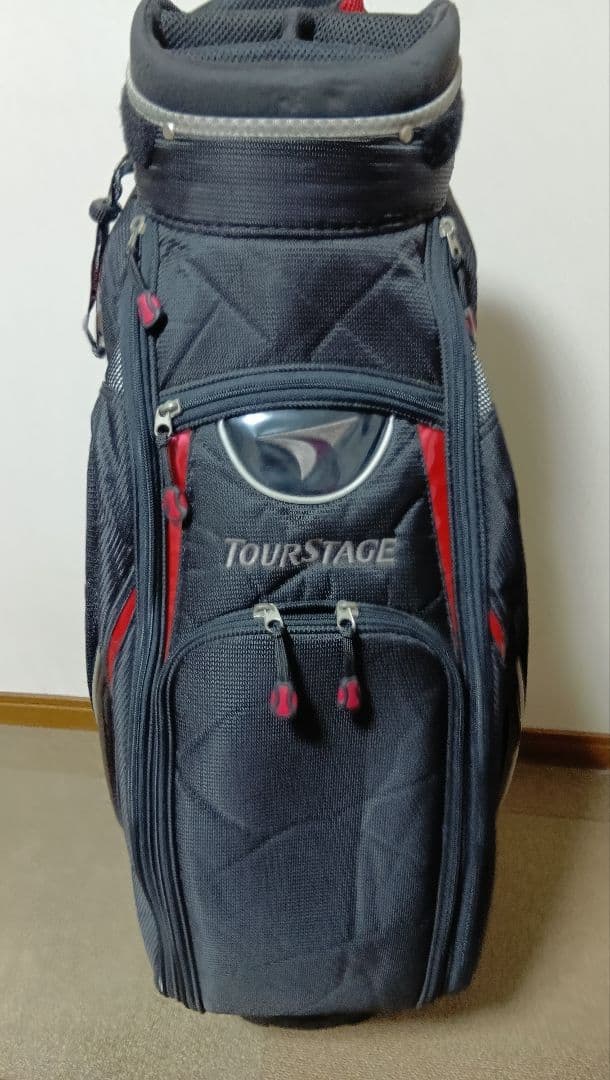 メンズ　キャディバッグ　ツアーステージ　黒