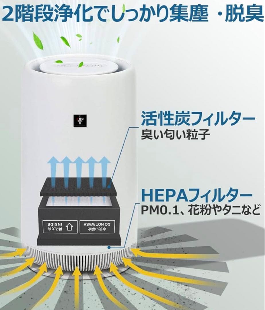 ⭐️【全国送料無料】SHARP 空気清浄機 FU-NC01-W 小型 プラズマ