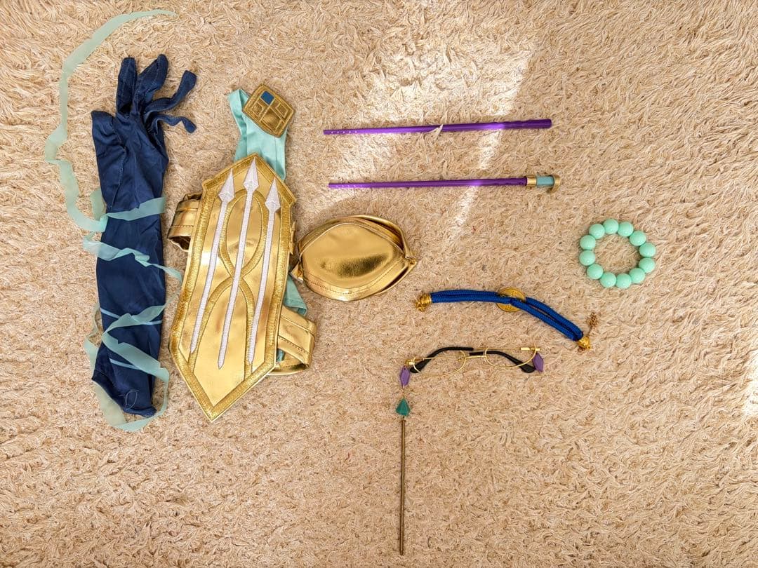 原神コスプレ衣装　白朮　ウィッグ付