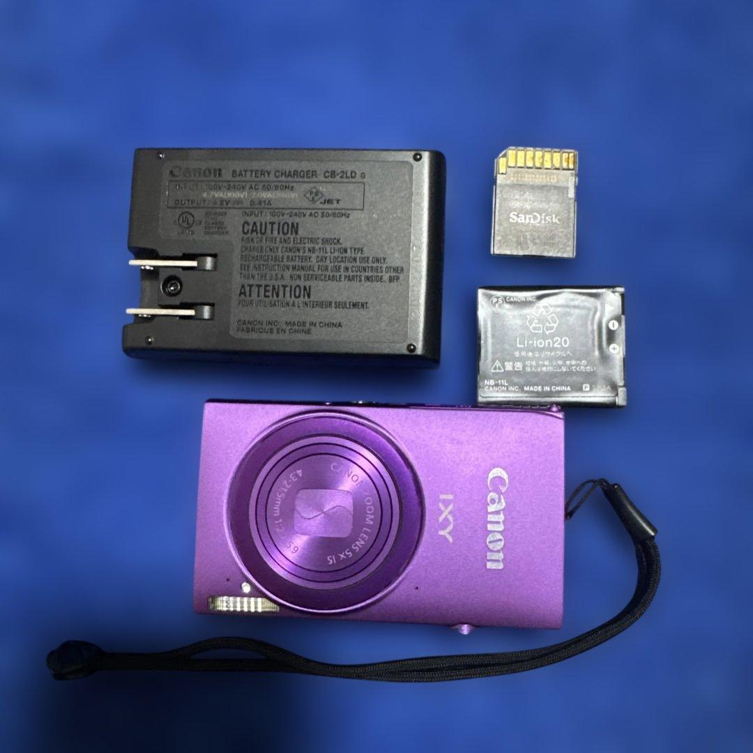 『美品』Canon IXY 430F パープル デジカメ 本体充電器付き