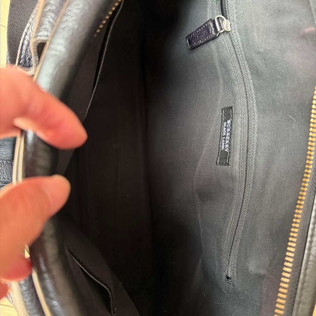 BURBERRY BLACK LABEL ビジネスバッグ ブラック　本革