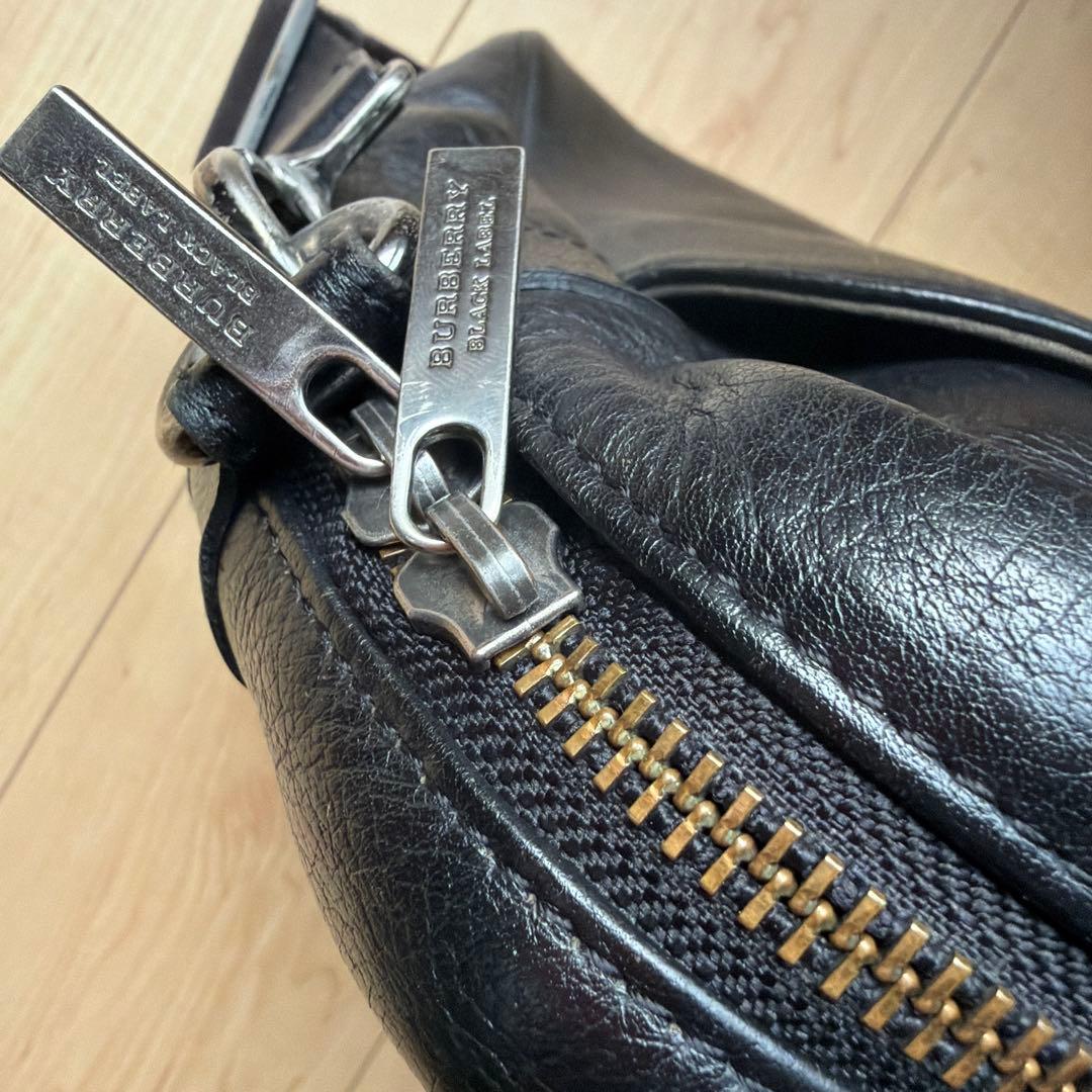 BURBERRY BLACK LABEL ビジネスバッグ ブラック　本革