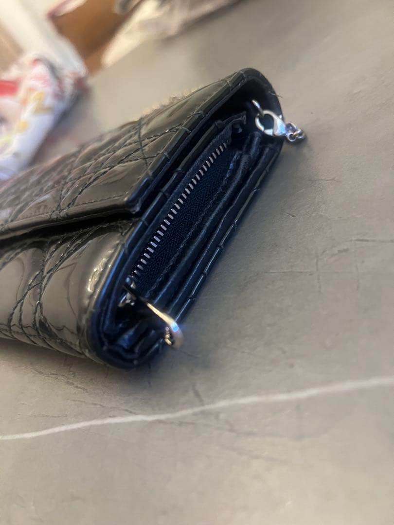 ディオール　ブラックキルティングショルダーバッグ