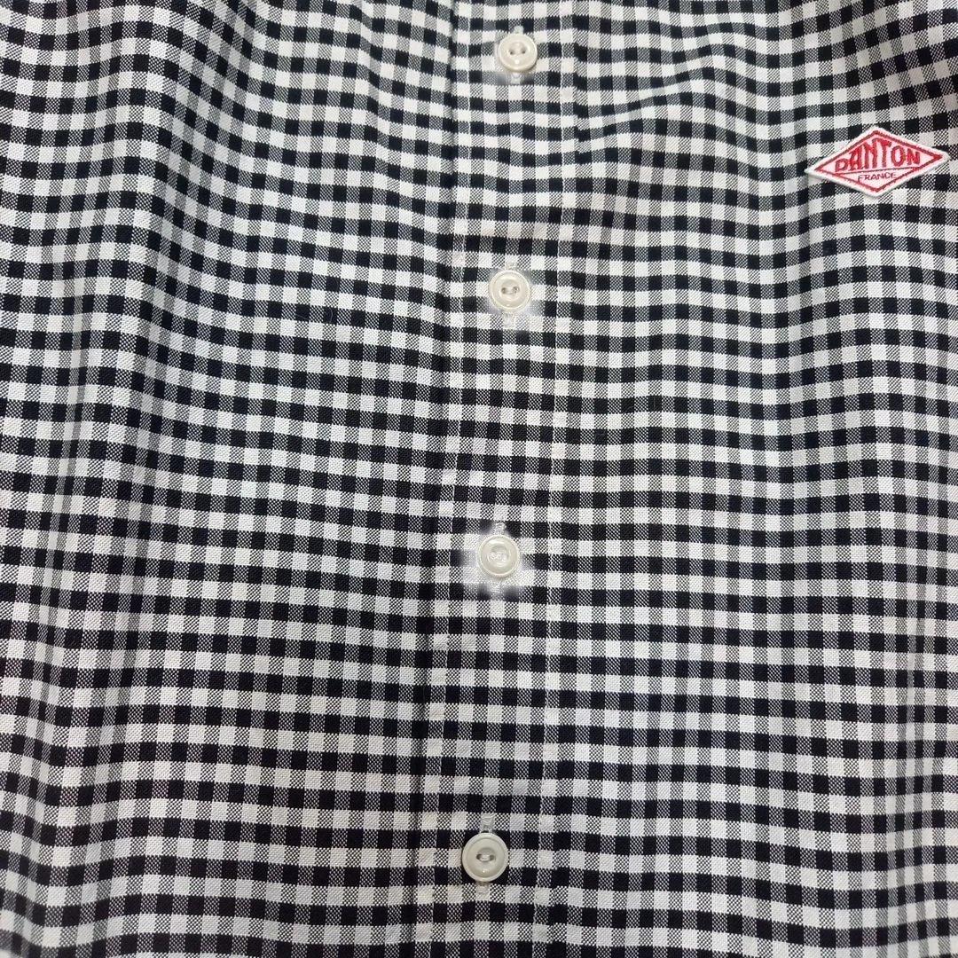 ダントン　オックスフォードギンガムチェックバンドカラーシャツ　38