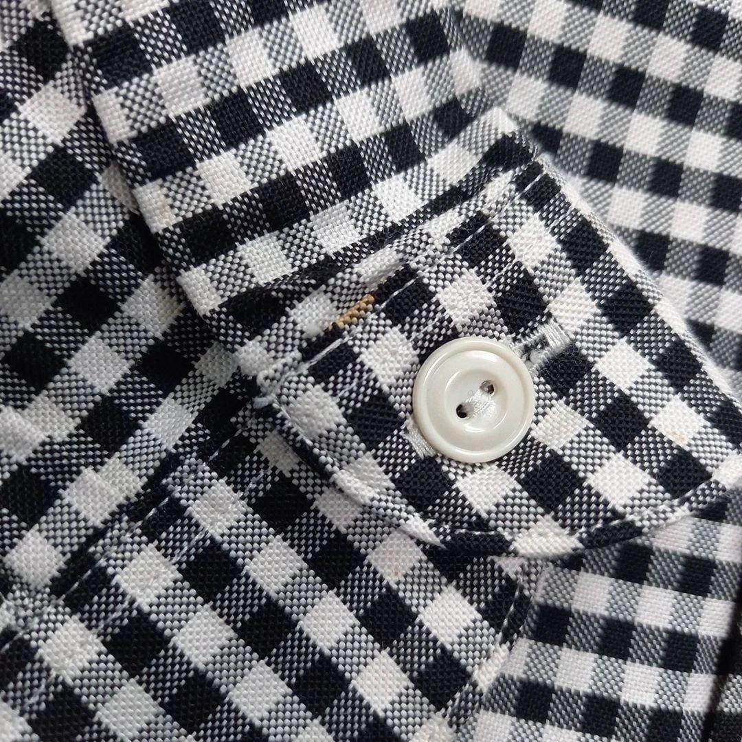 ダントン　オックスフォードギンガムチェックバンドカラーシャツ　38
