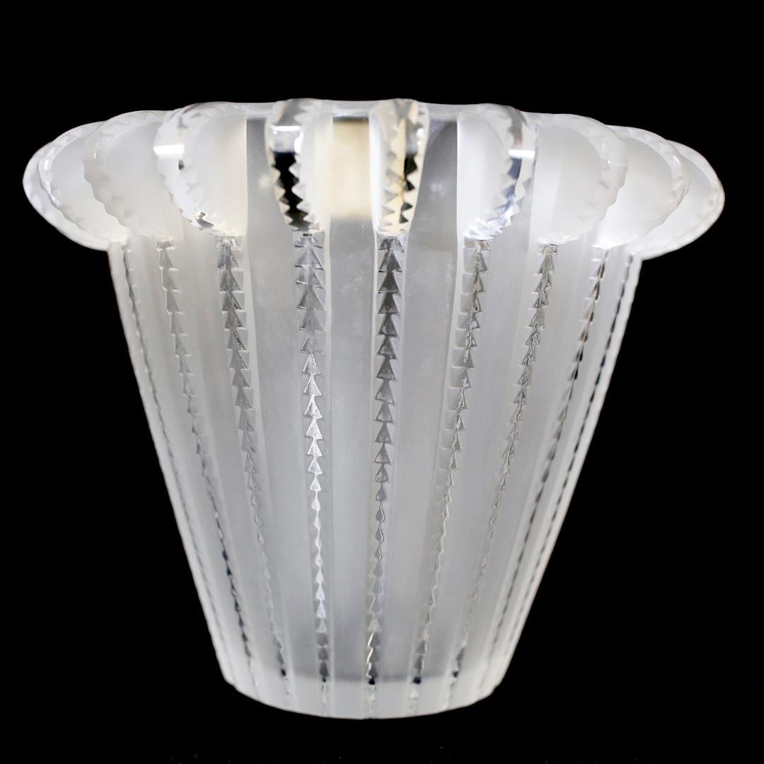 【美品 送料込】ラリック ロワイヤ 花瓶 クリスタル Royat LALIQUE