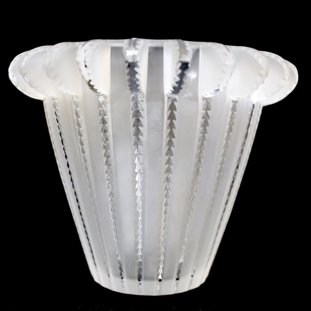 【美品 送料込】ラリック ロワイヤ 花瓶 クリスタル Royat LALIQUE