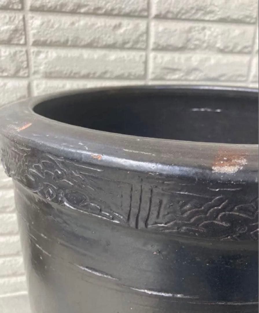 未使用長期保管　ツボ　睡蓮鉢　観葉植物鉢 メダカ用にも