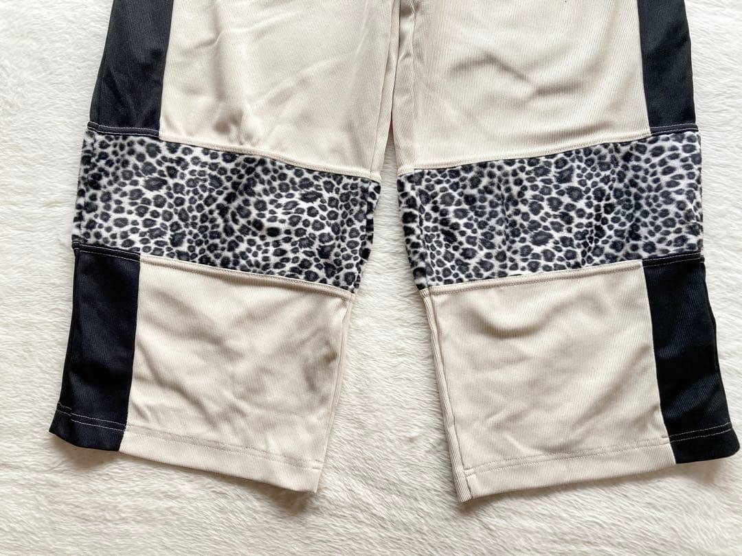 GALFY by CRUTCH 異素材　切替　レオパード柄 パーカーセットアップ