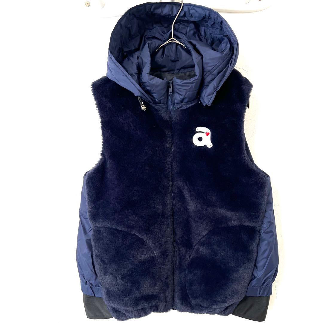 ARCHIVIO アルチビオ　ボア×ナイロン　中綿入り　ダウンベスト　レディース