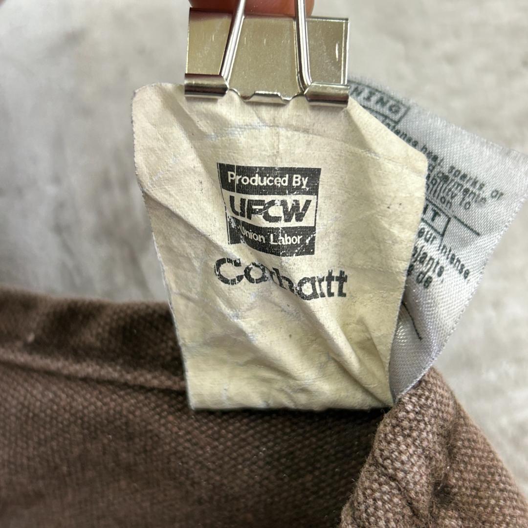 ふ*ぅ様 カーハート　USA製　ダブルニー　ストリート　オーバーオール　古着　茶