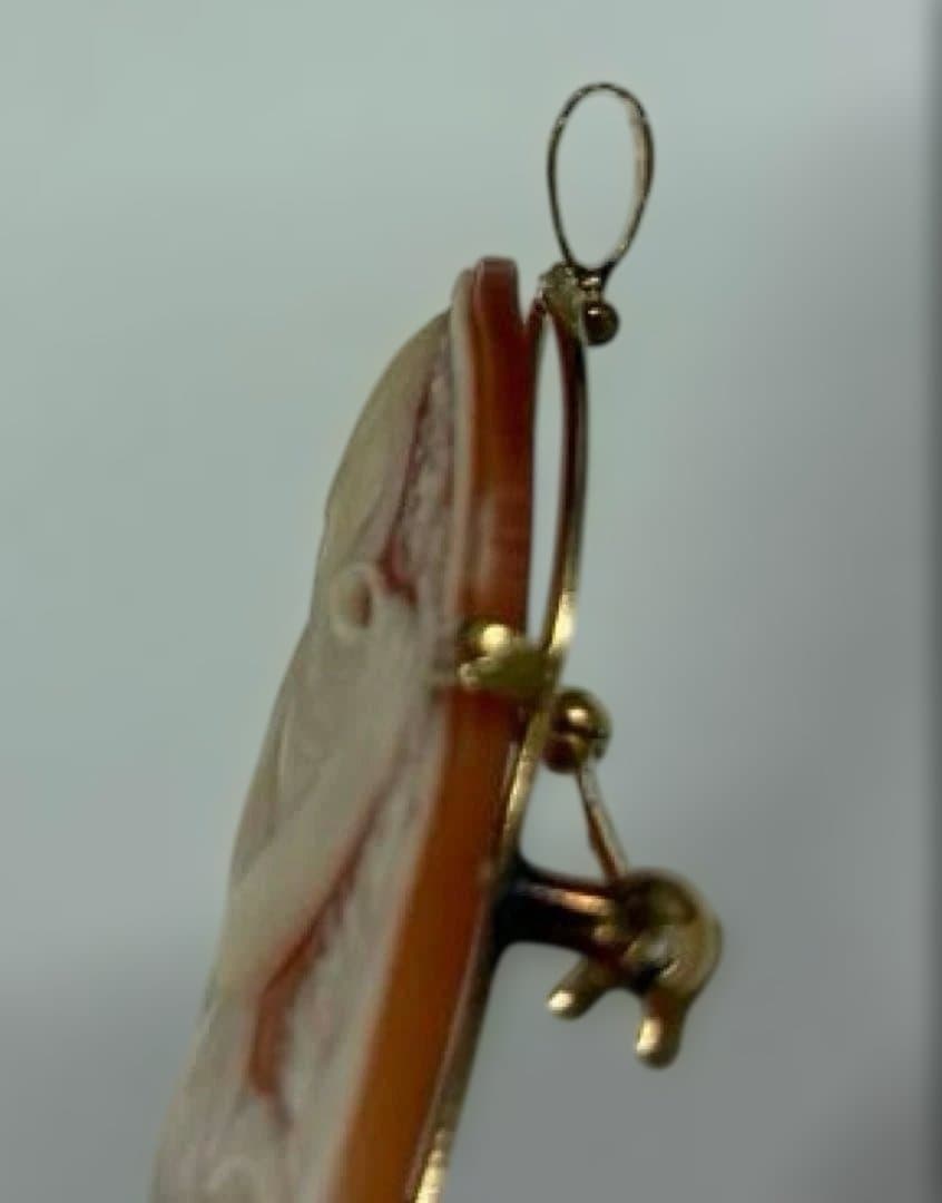 K18 カメオ ブローチ ペンダントトップ 8g