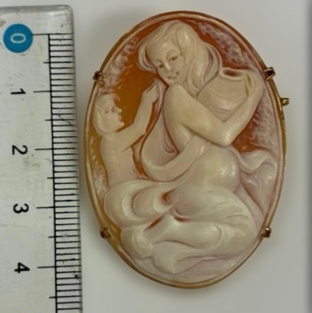 K18 カメオ ブローチ ペンダントトップ 8g