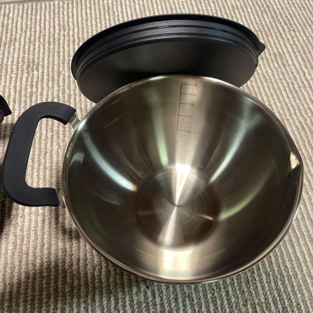 MEYERミキシングボウル蓋付き S&Mサイズセット ブラック