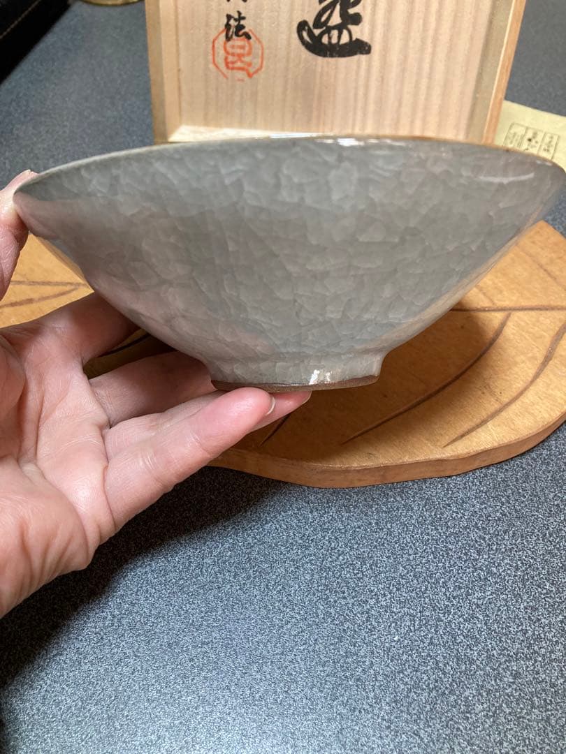 清水焼　壺屋いかい　白瓷良法作抹茶腕