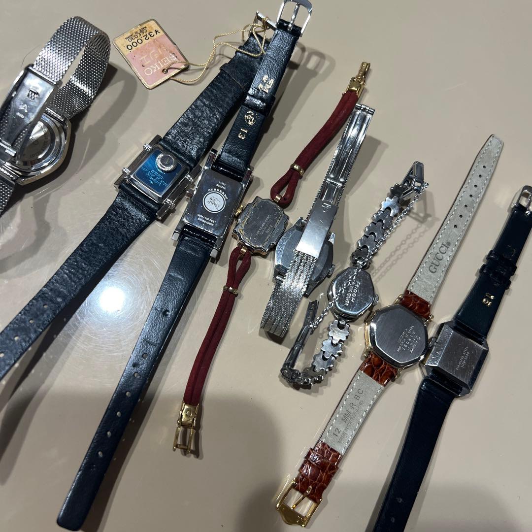 腕時計☆８点まとめ売りジャンク☆SEIKO、Burberry、シチズン