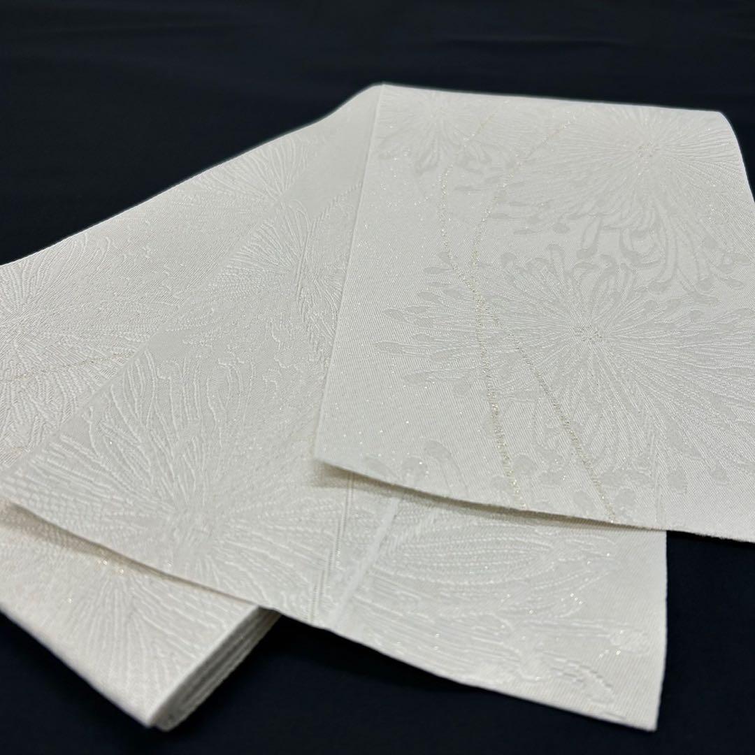 浴衣　夏　単着物　白×黒　吸湿速乾　半身仕立て　片身替わり　帯　0707③