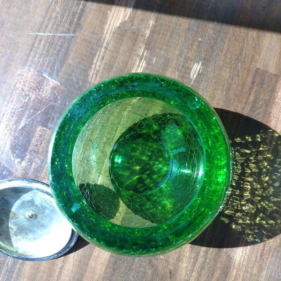 レトロ メロンの型 ガラス瓶 飴屋瓶 菓子瓶 アンティーク ビンテージ