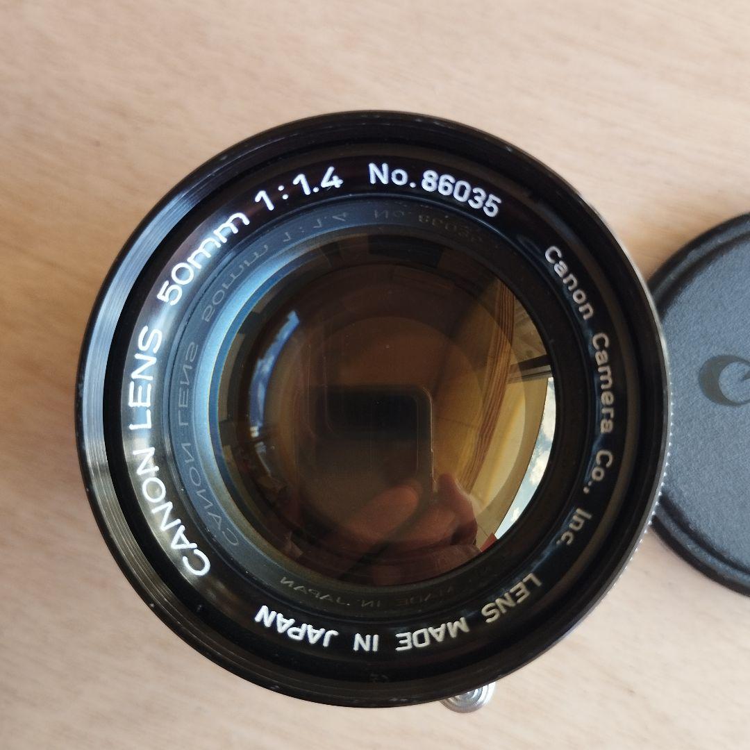 キヤノン　レンズ　50mm F1.4　L39マウント　 純正前後キャップ付き